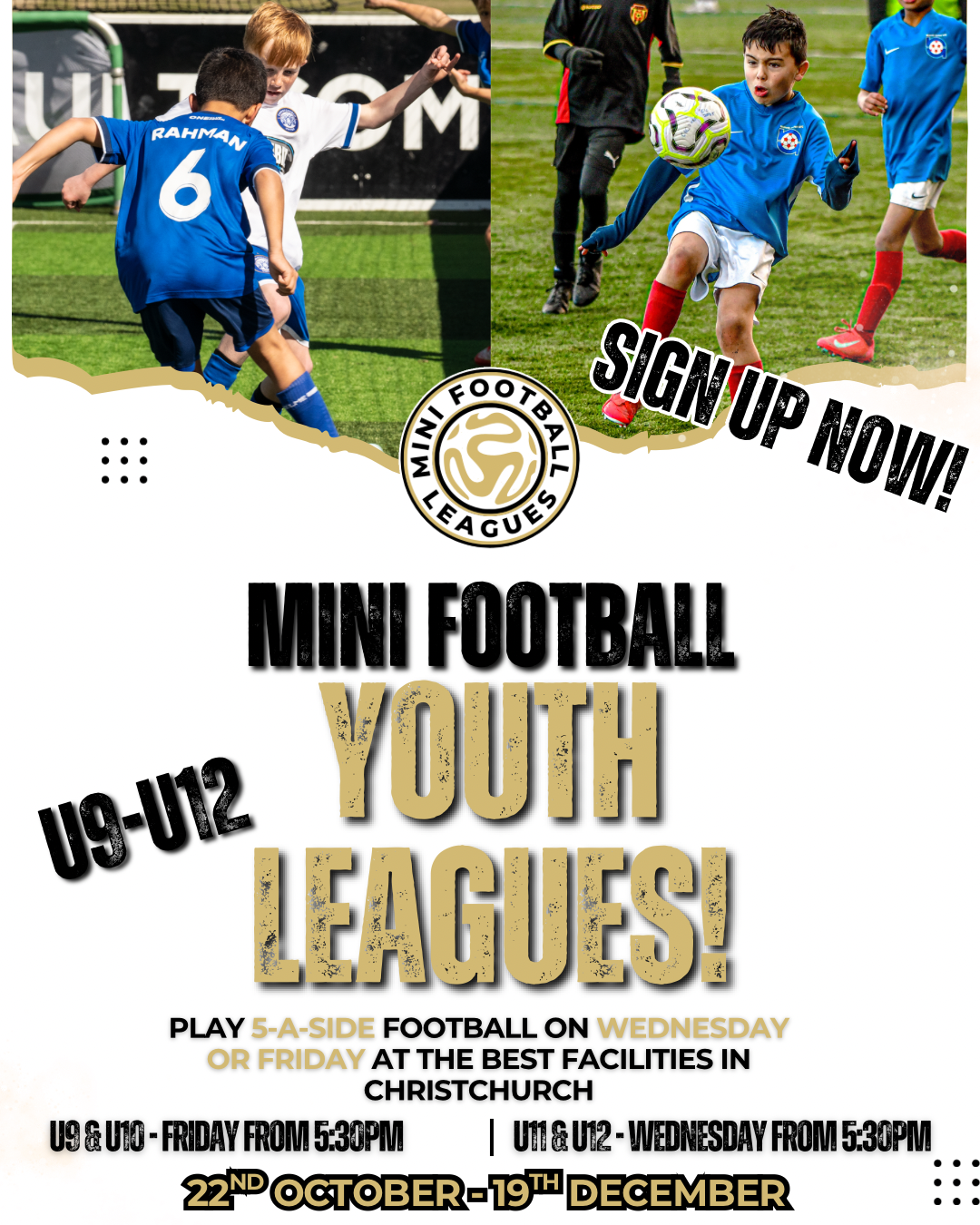 Mini Football Youth Leagues (Term 4)