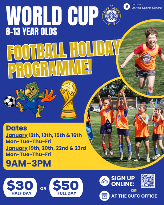 Summer Junior World Cup Holiday Programme (U9-U13)